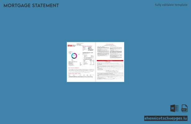 Hypothekenabrechnung der südkoreanischen Bank BNK im Word- und PDF-Format 1-2 Beispielvorschau